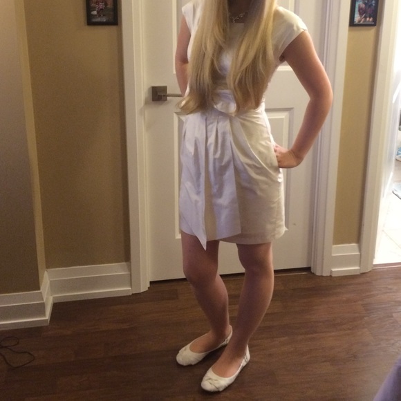 Marciano Giant White Bow 100% Silk Dress - Ivory - wedding bride bridal - Picture 5 of 6